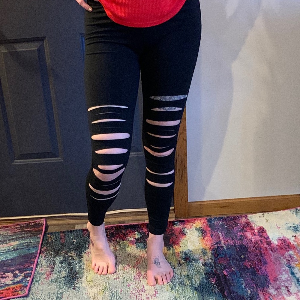 Pink Slash Leggings